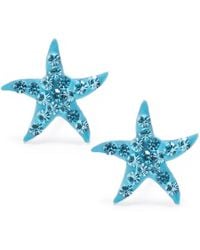 Macy's - Crystal Pave Starfish Stud Earrings - Lyst
