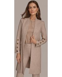 Donna Karan - Button-sleeve Long Blazer - Lyst