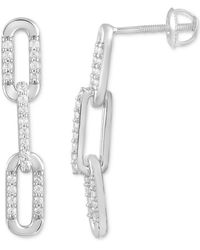 Macy's - Diamond Link Drop Earrings (1/4 Ct. T.w. - Lyst