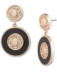 Givenchy - Gold-tone & Color Framed Logo Drop Earrings - Lyst