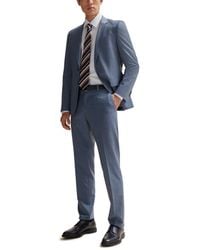 BOSS - Boss By Micro-patterned Slim-fit Suit - Lyst