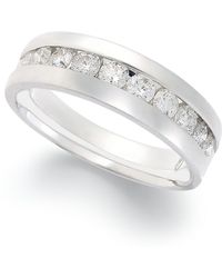 Macy's Diamond Band Ring In 14k White Gold (1 Ct. T.w.)