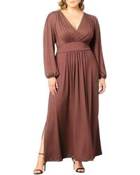 Kiyonna - Plus Size Kelsey Long Sleeve Maxi Dress - Lyst