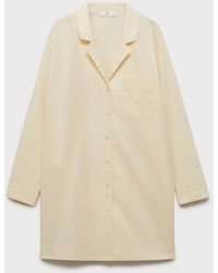 Mango - Garment-washed Cotton Nightgown - Lyst