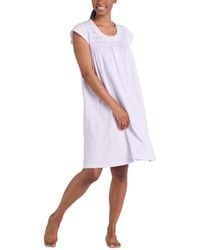 Miss Elaine - Embroidered Short-sleeve Nightgown - Lyst