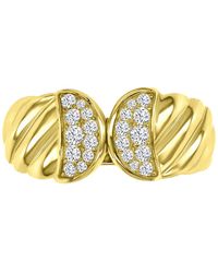 Macy's - Cubic Zirconia Pave Openwork Twist Style Statement Ring - Lyst