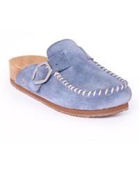 Minnetonka - Suede Adjustable Buckle Clogs - Lyst