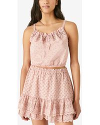 Lucky Brand - Floral-print Cotton Cropped Camisole - Lyst