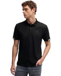 BOSS - Boss By Regular-fit Rubberized Logo Polo Shirt - Lyst