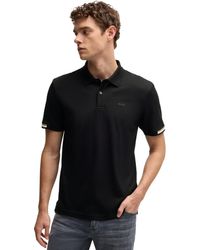 BOSS - Boss By Regular-fit Rubberized Logo Polo Shirt - Lyst