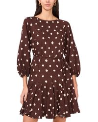 1.STATE - 3/4-sleeve Dot Mini Dress - Lyst