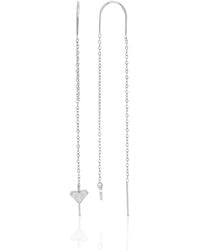 Roxy - Waterproof 65mm Triangular Heart Pineapple Threader Earrings - Lyst