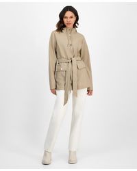 Rains - Tie-waist Snap-front Hooded Rain Coat - Lyst