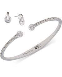 Givenchy - 2-pc. Set Color Floating Stone & Crystal Cuff Bangle Bracelet & Matching Stud Earrings - Lyst