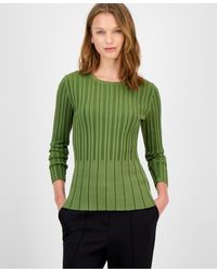 Tahari - Variegated Crewneck Knit Top - Lyst