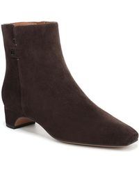 Franco Sarto - Luella Square Toe Zip Ankle Boots - Lyst