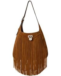Ralph Lauren - Lauren Ralph Ner Medium Suede Fringe Shoulder Bag - Lyst