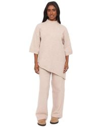 Petal & Pup - Becky Wide-leg Asymmetrical-hemline Poncho Top And Pants - Lyst