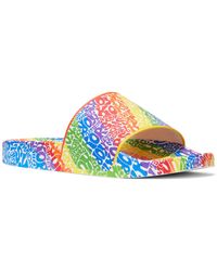 rainbow michael kors slides