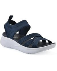 White Mountain - Charry Round Toe Flat Sandals - Lyst