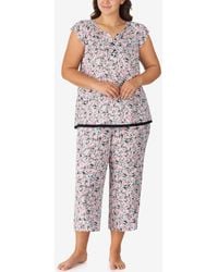 Ellen Tracy - Plus Size Short Sleeve Cropped Pajama Set - Lyst