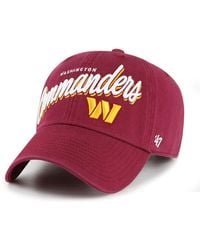 '47 - Washington Commanders Ariana Clean Up Adjustable Hat - Lyst