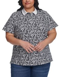 Tommy Hilfiger - Plus Size Buttercup Floral-print Polo Shirt - Lyst