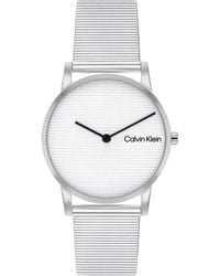Calvin Klein - Ck Feel Stainless Steel Mesh Watch 30mm - Lyst