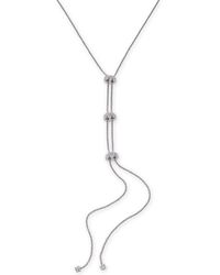INC International Concepts - Tone Pave Rondelle Bead Lariat Necklace - Lyst