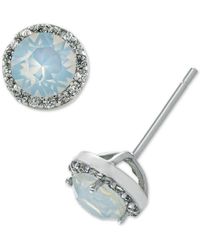 Giani Bernini - Fine Crystal Round Halo Stud Earrings In Sterling Silver, Created For Macy's - Lyst
