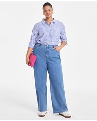 On 34th - Trendy Plus Size Wide-leg Jeans - Lyst