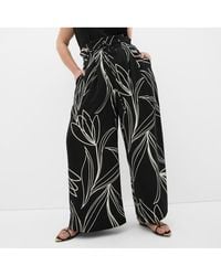 City Chic - Shania Bloom Print Wide Leg Pant - Lyst