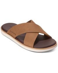 Cole Haan - Nantucket Cross Strap Slip-on Slide Sandals - Lyst