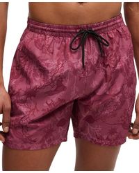 BOSS - Boss By Seasonal Print Logo-badge Swim Shorts - Lyst