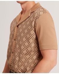 Ted Baker - Danlibe Short Sleeve Argyle Shirt - Lyst