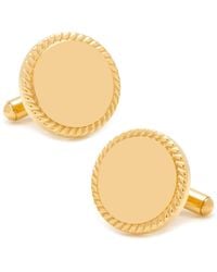 Cufflinks Inc. - Ox And Bull Trading Co. Rope Border Round Engravable Cufflinks - Lyst