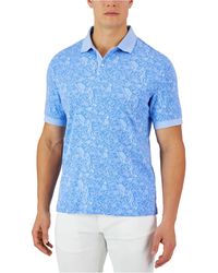 Club Room Ben Tropical Polo, Created For Macy's - Blue