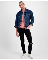 INC International Concepts - Slim Straight Jeans Sheer T Shirt Denim Jacket Created For Macys - Lyst