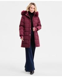 Michael Kors - Michael Faux-fur-trim Hooded Puffer Coat - Lyst