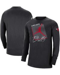 Nike - Brand Chicago Bulls Courtside Max 90 Vintage-like Wash Statement Edition Long Sleeve T-shirt - Lyst