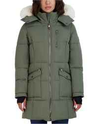 Nautica Faux-fur-trim Hooded Puffer 