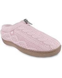 Heat Holders - Ava Cable Knit Drawstring Slippers - Lyst
