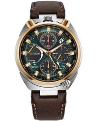 Citizen - Limited Edition Promaster Land Tsuno Chrono Leather Strap Watch 44.5mm - Lyst