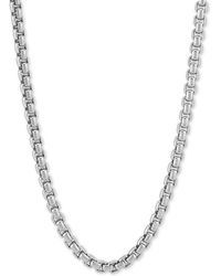 Macy's - Rounded Box Link 22" Chain Necklace (4mm - Lyst