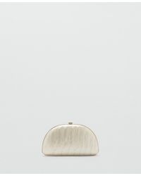 Mango - Cultivated Pearl-effect Clutch Bag - Lyst