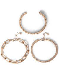 Jessica Simpson - Tone Chain Bracelet Set A" 3 Pieces - Lyst