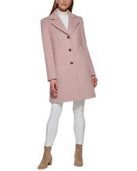 Calvin Klein - Water Resistant Hooded Double-breasted Skirted Raincoat - Lyst