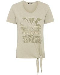 Olsen - 100% Cotton Short Sleeve Placement Print T-shirt - Lyst