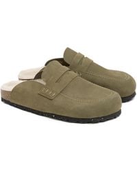 Celtic & Co. - Sheep Lined Penny Loafer Clog - Lyst