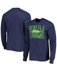 '47 - College Distressed Seattle Seahawks Brand Wide Out Franklin Long Sleeve T-shirt - Lyst